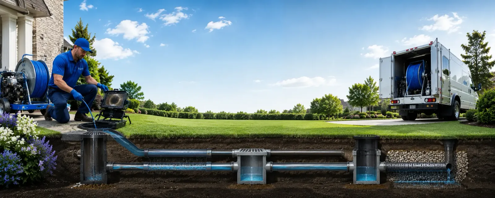 Outdoor drain cleaning information for Hyde, PA